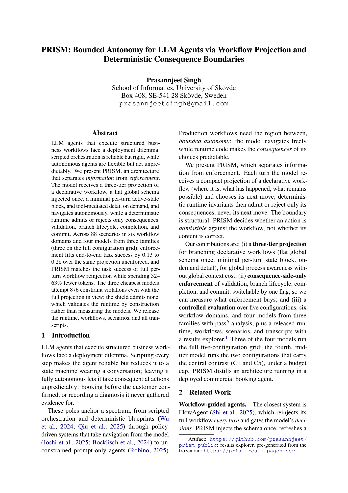 First page of the PRISM paper